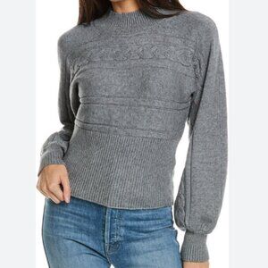 NEW RAIN + ROSE Turtleneck Sweater in gromey for women 825 2m7